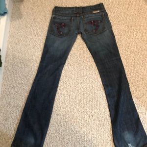 A pair of Frankie B flower child Jeans in size 0